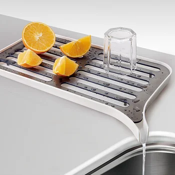 

1pcs Drain Rack Plastic Dish Drainer Dryer Tray Large Sink Drying Rack Worktop Kitchen Organizer drying Rack kitchen rack