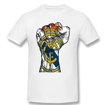 

T-Shirt Men Letter Print Basic Tee Shirt Fighting Funny Design Real Madrided Streetwear Print Homme Top free shipping