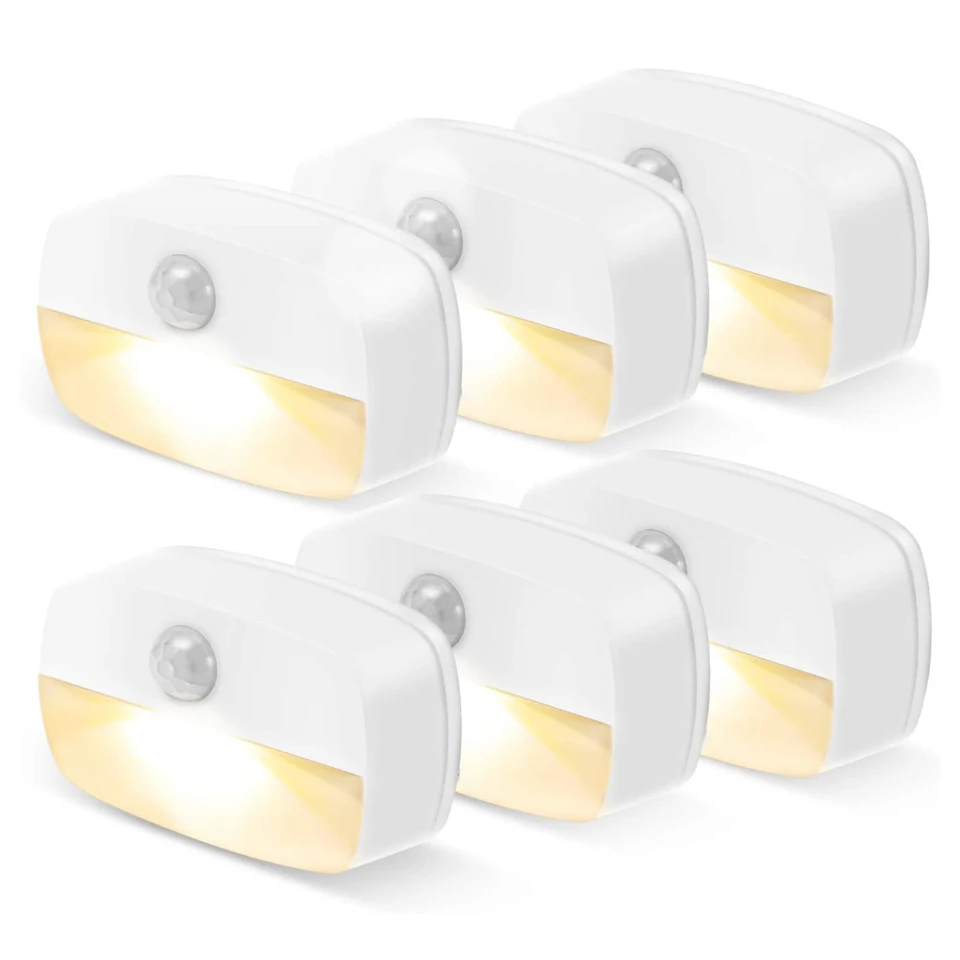 2021 New LED Motion Sensor Light Battery Operated Wireless Wall Lamp Night No Glare Corridor Closet Cabinet Door | Лампы и освещение