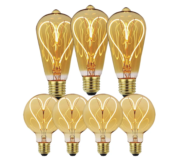 

LED Bulb ST64 G95 G125 220V E27 8W Dimmable Vintage Spiral Filament Blubs Retro Incandescent Decoration Lighting Lamp Ampoule