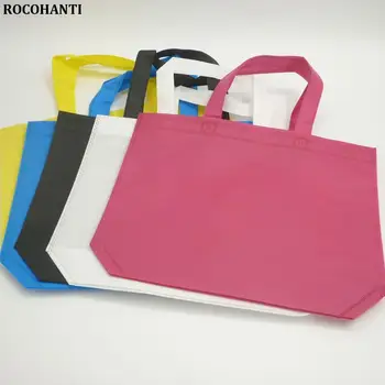 

100X Eco Friendly Recycle Reusable PP Laminated Non Woven Tote Shopping Bags 26*33*10CM