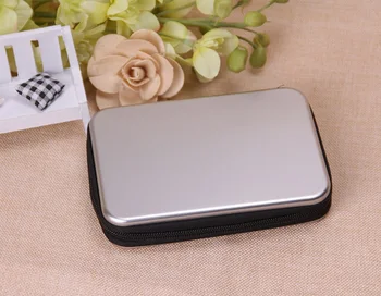 

Tin rectangular zipper storage box WB1037