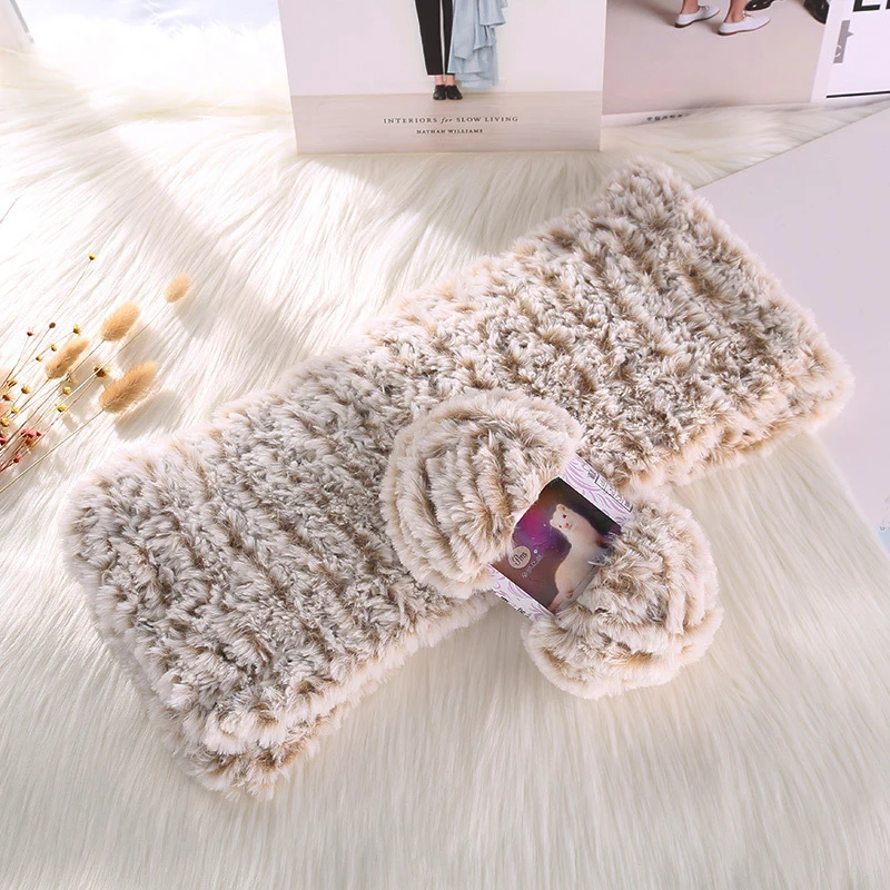 50g/Ball Faux Fur Mohair Yarn Wool Cashmere DIY Hand Knitting Crochet Baby Soft Plush Yarn Threads For Sweater Hats 4