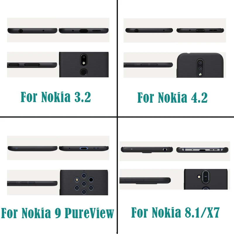 Для Nokia 9 PureView чехол Nokia 3,2 4,2 8,1 X7 5,1 Plus X5 3,1 чехол Nillkin Супер Матовый Защитный чехол жесткий чехол для ПК телефона