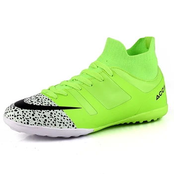 

Indoor Football Boots Men's Ankle Soccer Shoes Zapatillas Hombre TF Turf Football Shoes Breathable Sneakers Men Size 36-45