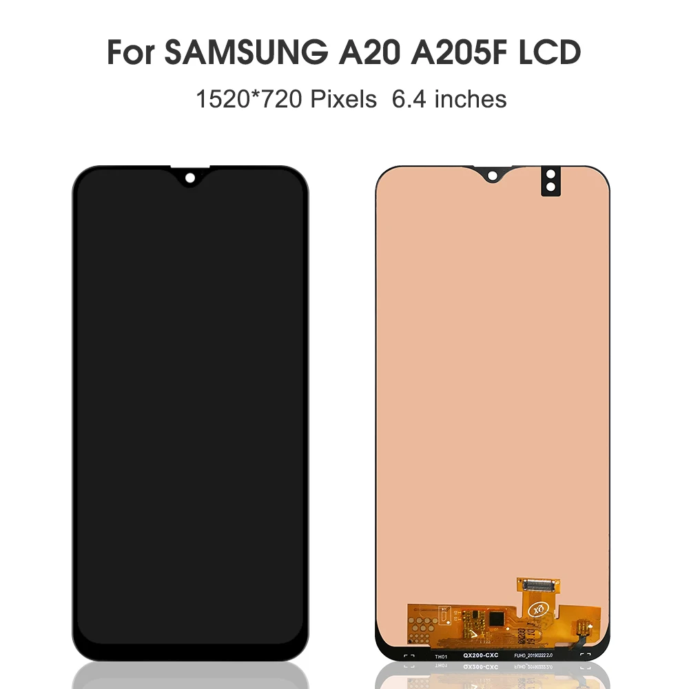 Для samsung Galaxy A20 A205 SM-A205F ЖК-дисплей сенсорный экран дигитайзер Замена для samsung A20 A205 A205F экран дисплея
