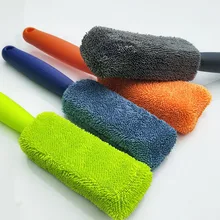 1 шт., автомобильный мотоцикл, универсальный ободок колеса из микрофибры для шин, щетка для багажника автомобиля мотоцикла, инструмент для мытья двигателя автомобиля с пластиковой ручкой