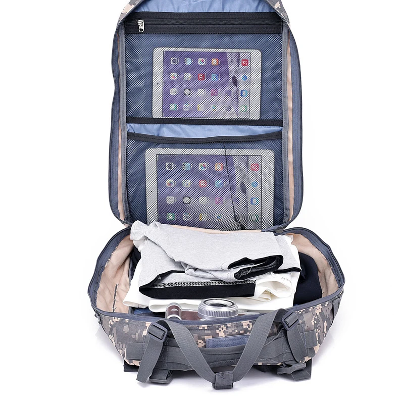 Анти-всплеск 40 л тактический рюкзак камуфляж Военная альпинистская походная сумка Спортивные пакеты Молл треккинг Сумка для мужчин и женщин
