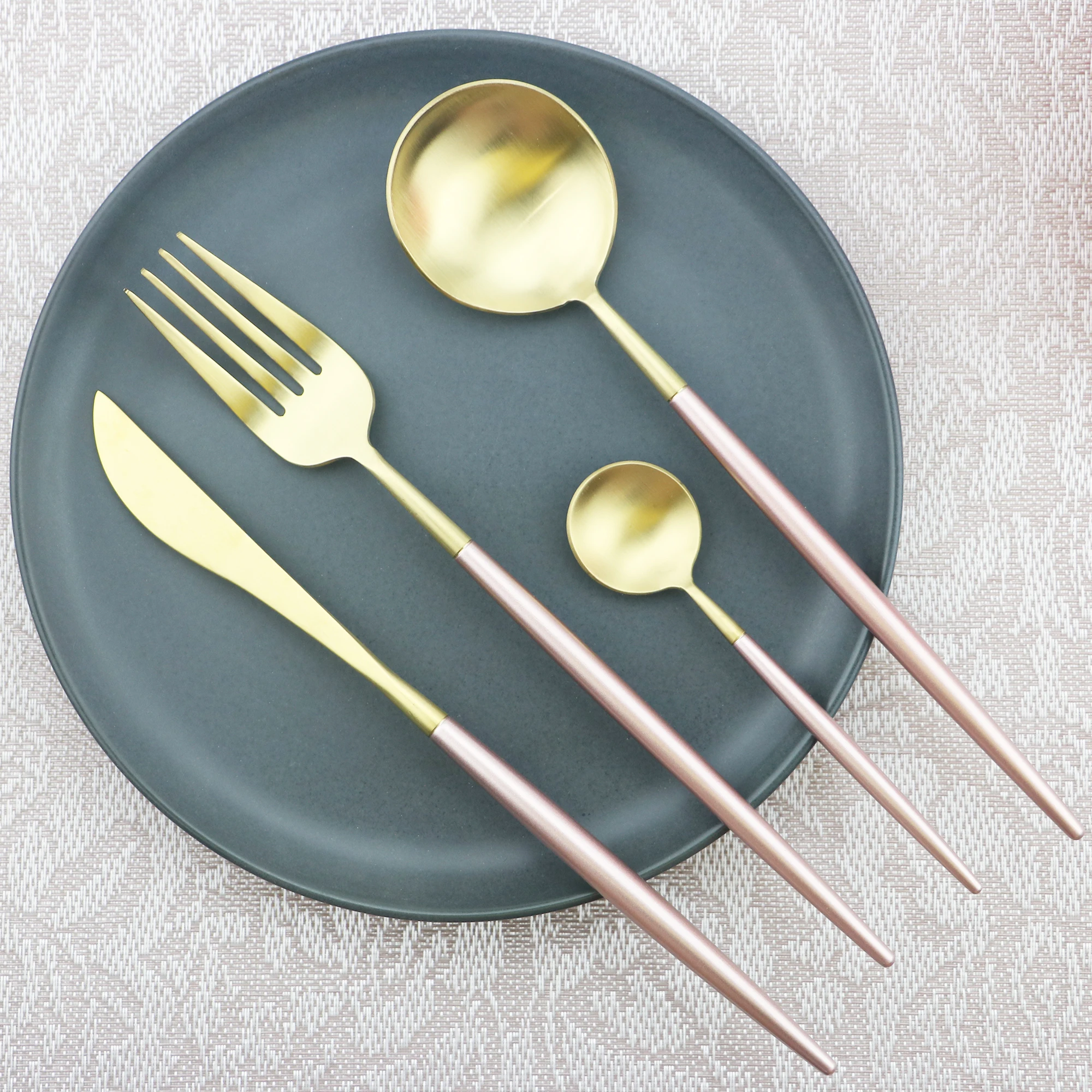 Золотой набор посуды 304 нержавеющая сталь набор столовых приборов Красочный столовый набор для кухни Западная Посуда Вилка Нож Совок столовое серебро