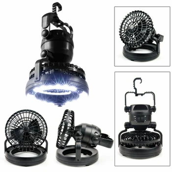 

Portable 2 in 1 Camping Light 18 LED Tent Outdoor Hiking Light And Ceiling Fan High Quality Convenient Hanging Tent Lamp