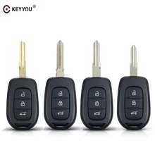 KEYYOU 10 шт. Новые 3 кнопки дистанционного ключа автомобиля оболочки Fob для renault dacia duster 2013- замена крышки ключа