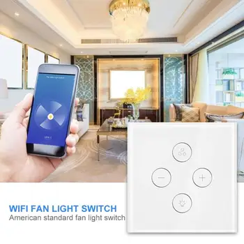 

WiFi Ceiling Fan Light Switch Intelligent APP Remote Control Setting Timer Interrupter Household Electrical Accessories