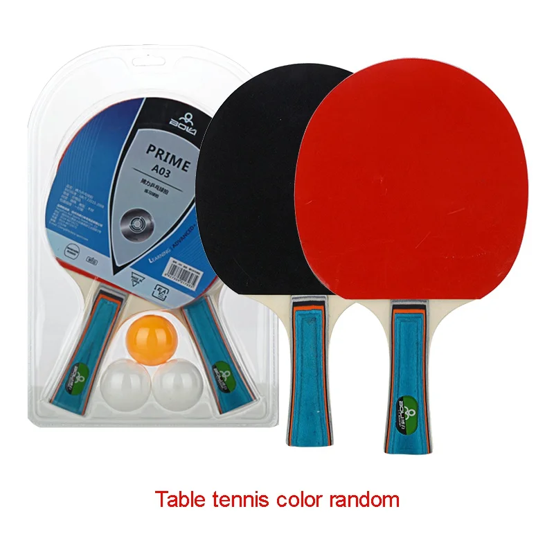 

2 racket+3 balls Professional carbon fiber table tennis rackets with double face pimples-in table tennis rubber ping pong racket