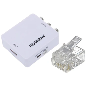 

4Pcs 4 Pin Rj11 6P4C Connector Plug for Handset Cable & 1Pcs Adapter Hdmi Analog Small Converter Hdmi Rca Video