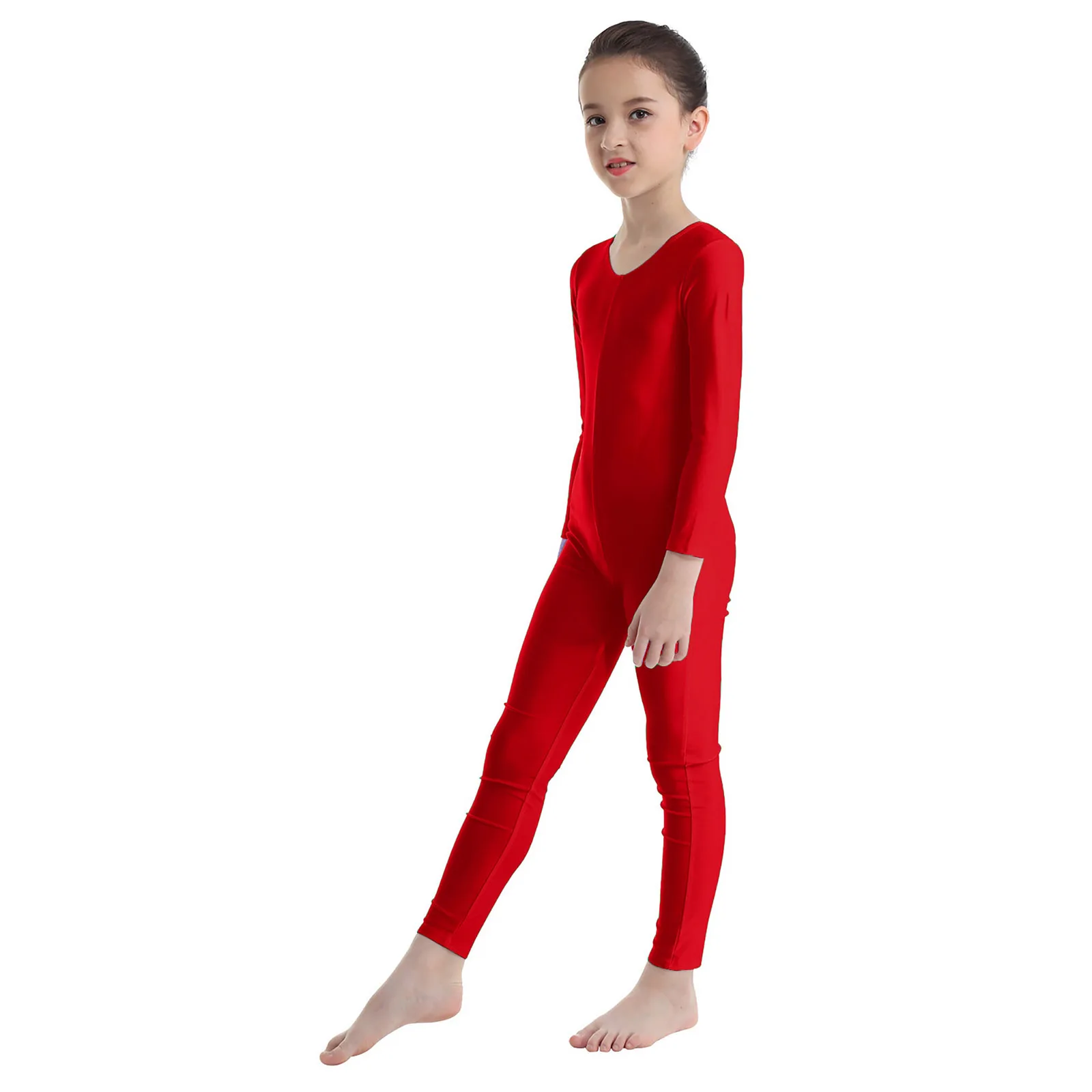 Children Dance Leotards Gymnastics Dancewear Sets Kids Long Sleeve Ballet Gymnastics Leotard Children Dance Skating Jumpsuit Gymnastic Bodysuit Girls Stretchy Dancewear