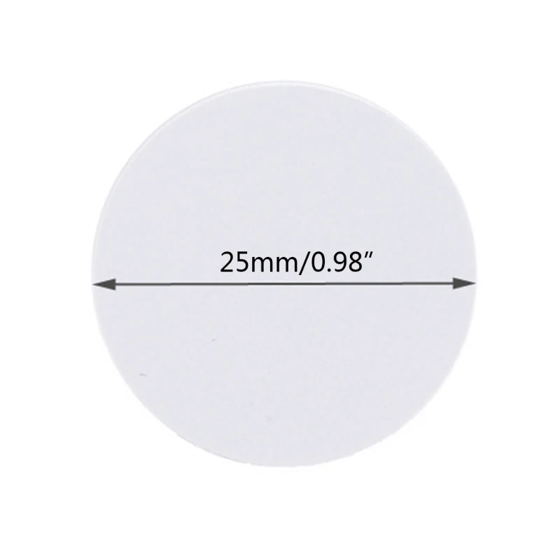 

10pcs 25mm Waterproof Coin Shape Cards Rewritable Blank White NFC 215 Tag Cards