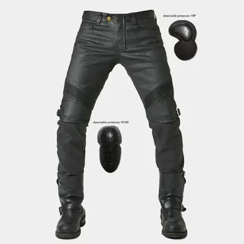 

VOLERO oil wax coated windproof jeans motorcycle pants men's cycling jeans moto protective jeans