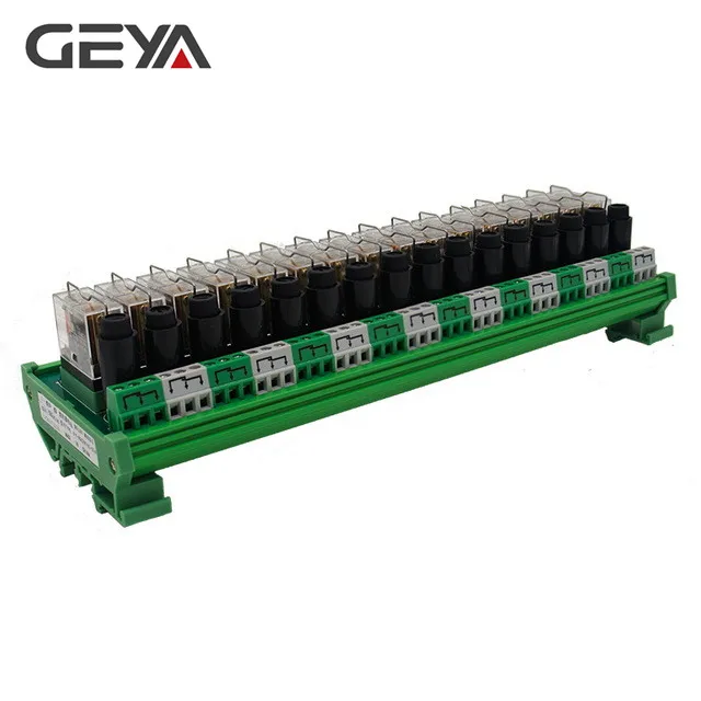 

GEYA NGG2R 16 Channel Omron Relay Module with Fuse Protection Omron 12VDC 24VDC Relay PLC 1NO1NC