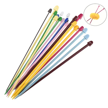 

10 Pairs 25cm 37cm Knitting Needles 2.0mm-6.5mm Single Point Yarn Weave Knitting Needles Hook For Scarf Sweater Clothes Tools