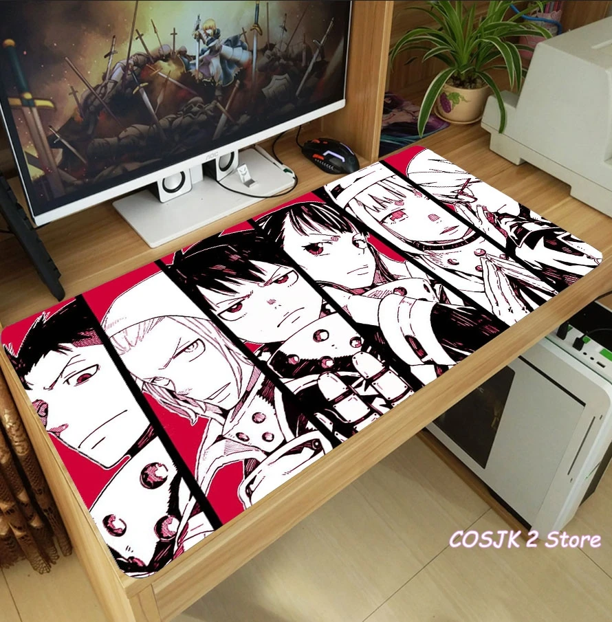 Коврик для мыши с аниме Enn No Shouboutai Fire Force Shinra Kusakabe утолщенный игровой коврик