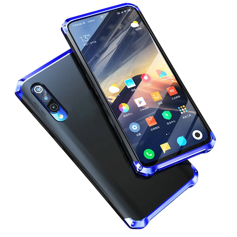 Comprar Funda blindada a prueba de golpes para Xiaomi Mi9 SE funda dura TPU protección de parachoques de Metal cubierta de teléfono para Xiaomi MI9 Global funda Accesorios
