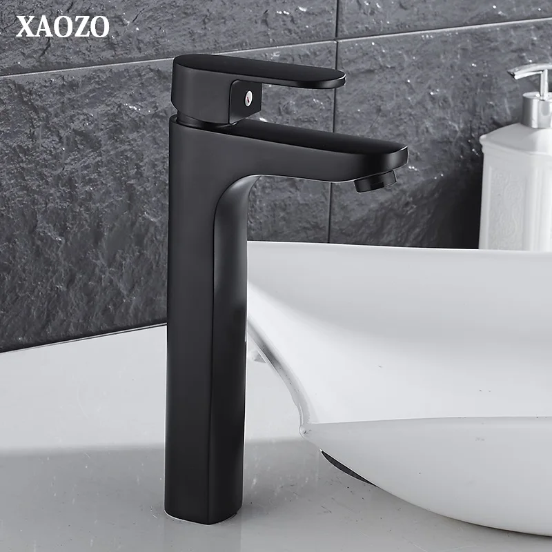 

Bathroom Basin Faucet Hot Cold Mixer Tap Single Hole bath washing faucet matte black blacked Polished faucet coppper brass