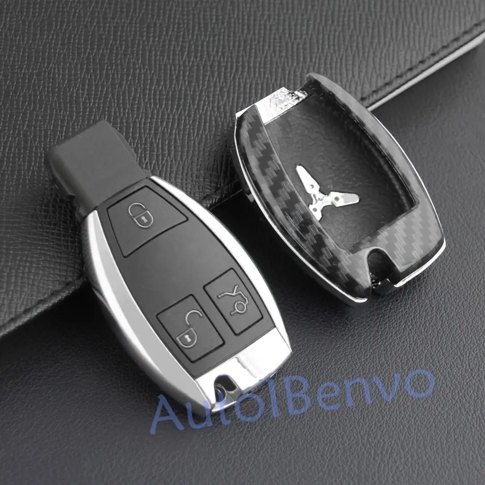 Автомобильный ключ из углеродного волокна для Mercedes-Benz A B C E S G M V класс CLA CLS GLC GLE Viano прочный Чехол аксессуары