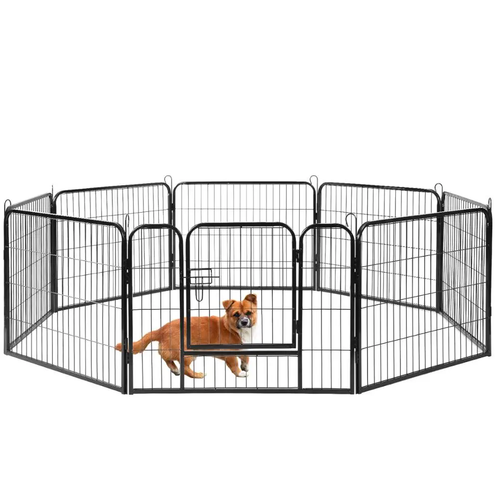 8 Panel Metal Dog Cage Playpen for Rabbits Guineas Cats Pet Puppy Training Whelping Cage Crate Run Enclosure Silver 8 Panel Metal Dog Cage Playpen for Rabbits Guineas Cats Pet Puppy Training Whelping Cage Crate Run Enclosure Silver