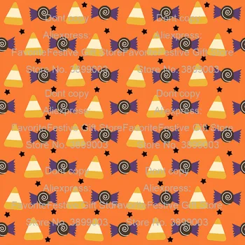 

Candy Corn Garlands Halloween Bat Ghost Scary Treats Printed Fabric Bundle For Baby Child Patchwork cloth Quilting Fat fabric