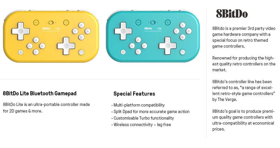 8BitDo Lite Bluetooth Gamepad for Nintendo Switch Windows