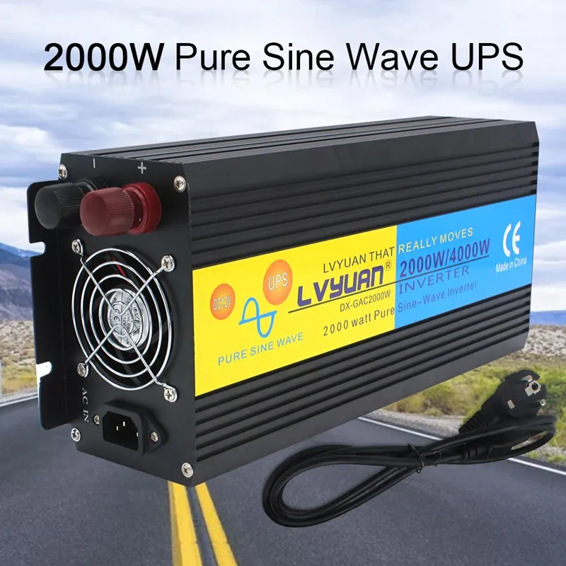 US $169.99 Inverter 12v 220v Pure Sine Wave Inverter 4000W Large Power UPS 220V Inversor Solar Inversor 12 v 220 v Full Power Inverter