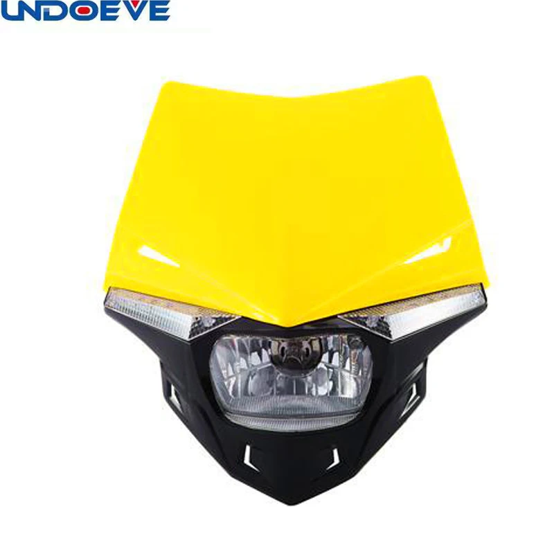 Универсальный супермото фара для Suzuki dr-z модель rmz RM TS RM двойной спортивный мотоцикл противотуманная фара обтекатель - Цвет: Цвет: желтый