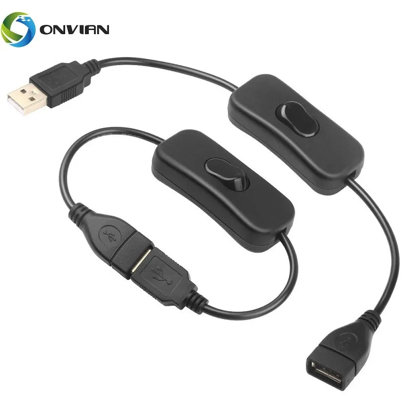Onvian USB 2 0 Мужской и Женский кабель с переключателем вкл/выкл удлинитель для