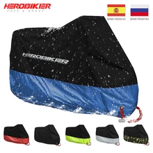 HEROBIKER мотоциклетный чехол для велосипеда всесезонный Водонепроницаемый Пылезащитный УФ защитный наружный внутренний мото скутер мотоциклетный дождевик