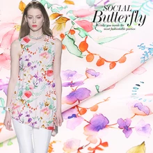 114 см широкая натуральная шелковая ткань метр 16 мм дышащая крепдешин шелковая ткань на платье с узором шелковая ткань