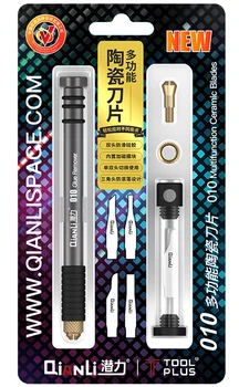 

QianLi ToolPlus 010 Ceramic Degumming Knife for Iphone Mobile Phone Mainboard IC CHIP Glue Removal Blade Magnetic knife handle