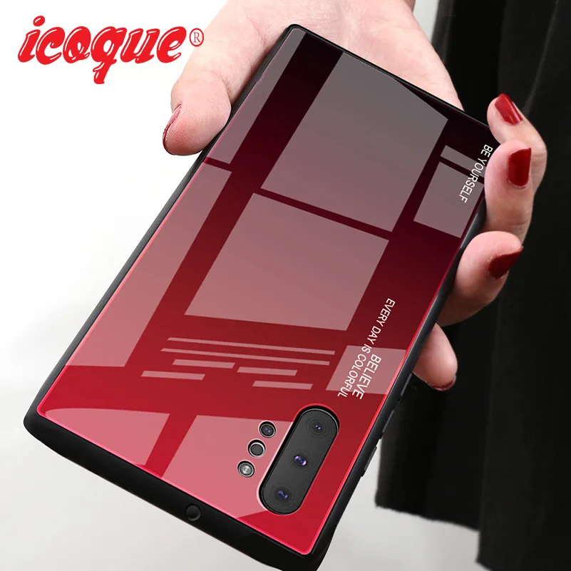 Luxury Glass Case For Samsung Galaxy Note 10 Plus 9 8 A10s A20s A70s A10e A20e A70 Cover J4 J6 J8 A6 A7 2018 A5 2017 | Мобильные