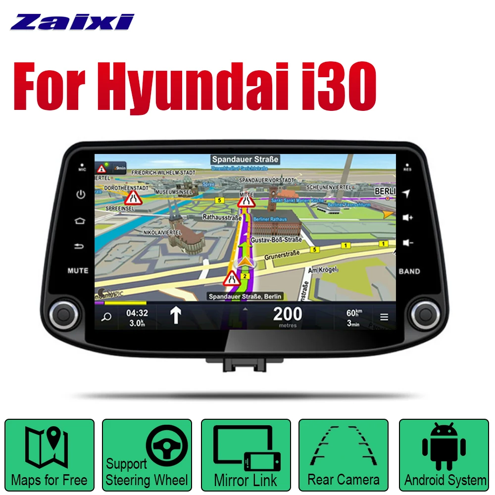 ZaiXi Android 2 Din Авто Радио для hyundai i30~ автомобильный мультимедийный плеер gps навигационная система Радио стерео