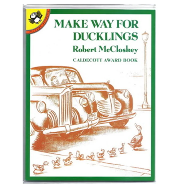 Make Way for Ducklings By rotor McCloskey обучающая английская книга с картинками карта для детей