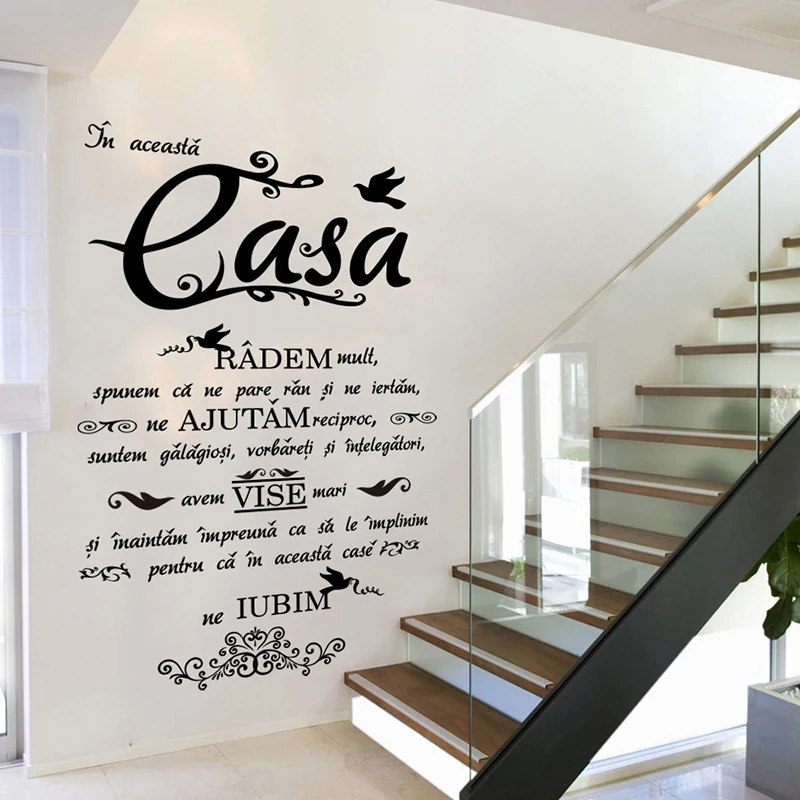  Romanian In our home Acasa stickere perete Wall Sticker Living Room Bedroom  in aceasta casă stickere perete Wall Decal Kitchen (2)