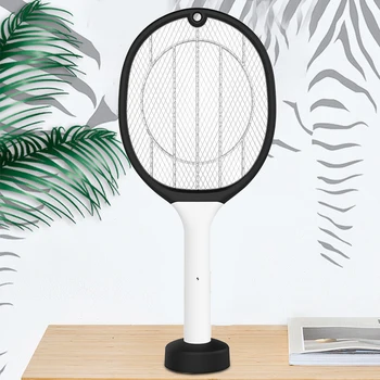 

Fly Handheld Home Pest Control Racket Insect Bug Zapper Indoor Outdoor Killer Lamp Summer 2 In 1 Electric Mosquito Swatter