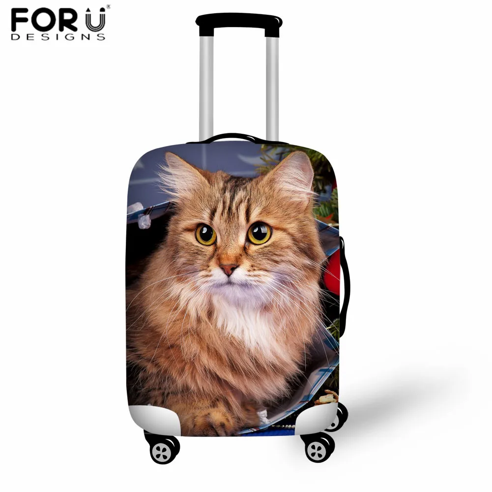 YY1760 FORUDESIGNS/веселый рождественский принт, эластичный багажный Защитный чехол для 18-32 дюймов, чехол на колесиках, чехлы, аксессуары для путешествий - Цвет: YY1760