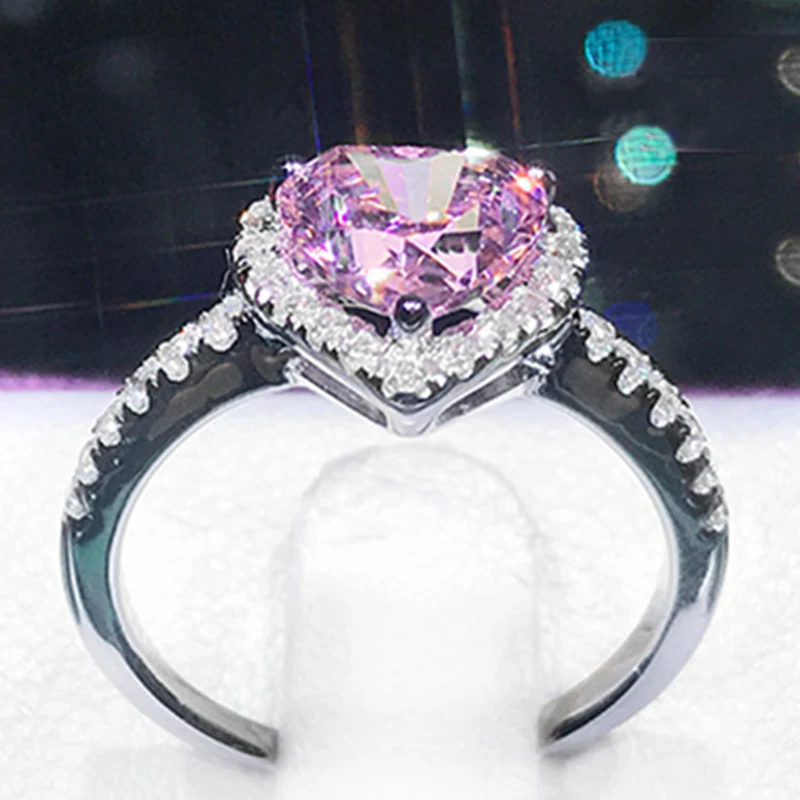 DODO SilverPinkYellow Wedding band engagement heart shape rings For Women accessories Bridal Luxury Jewelry bagues DD509 (3)