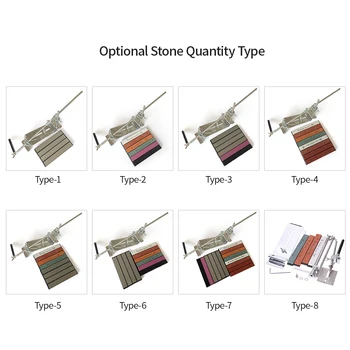 

New Iron Steel Knife Sharpener Professional Kitchen Knife Sharpener Sharpening Fix Fixed Angle with Stones Grindstone