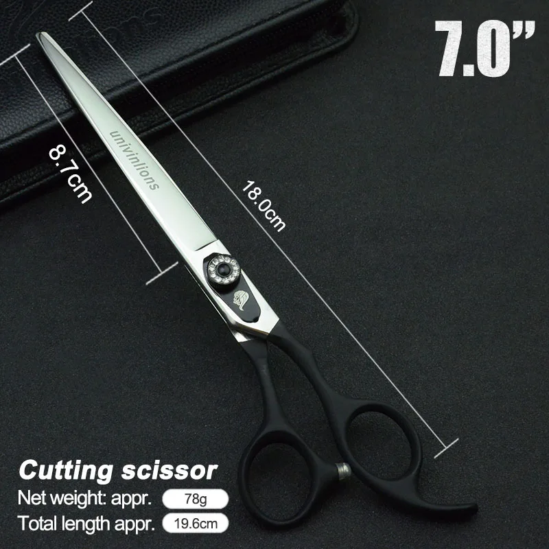 7" Pet Straight& Thinning& Down Curved Scissors Pet Dog Gromming Scissors Kit Pet Cutting Scissors for Dog Cat Stainless Steel
