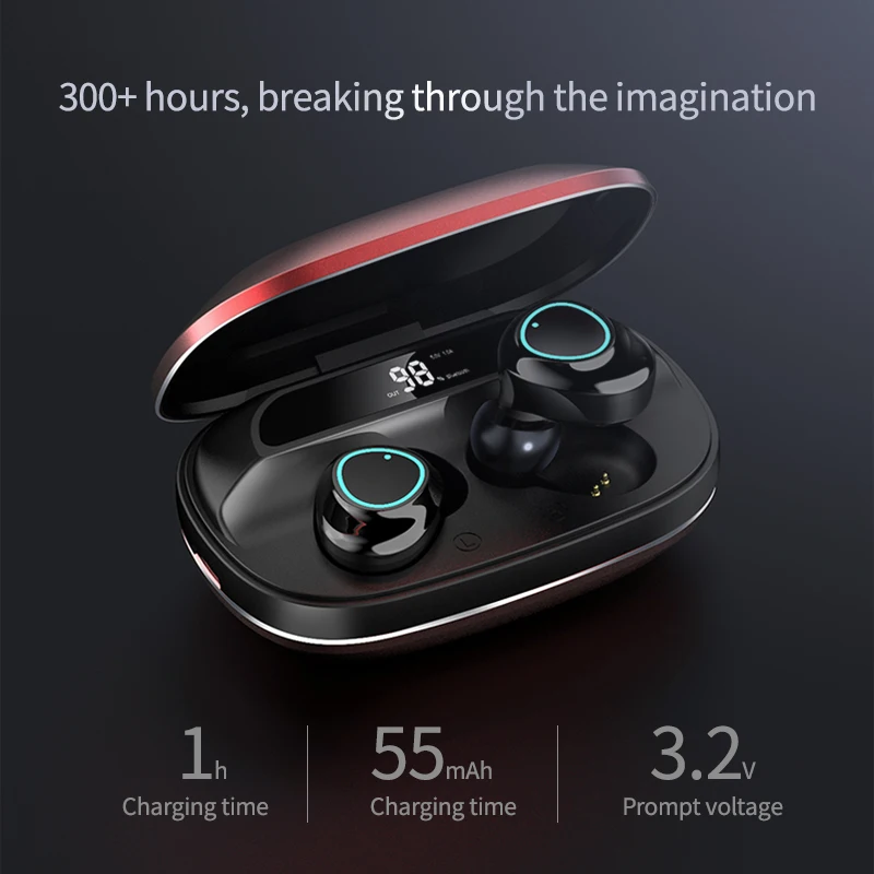 TWS G16 Bluetooth наушники 5 0 с сенсорным управлением и светодиодным цифровым дисплеем