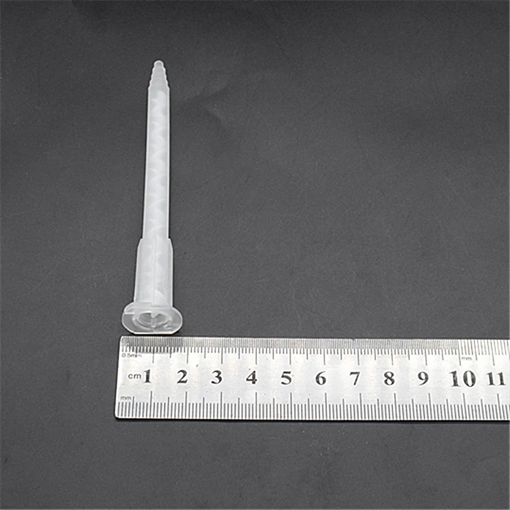 Description Picture 3 of item100pcs 1:1 Resin Static Mixer Mixing Nozzles AB Glue Epoxy Mixing Tube Mouth for Duo Pack Epoxies Acrylic Adhesive