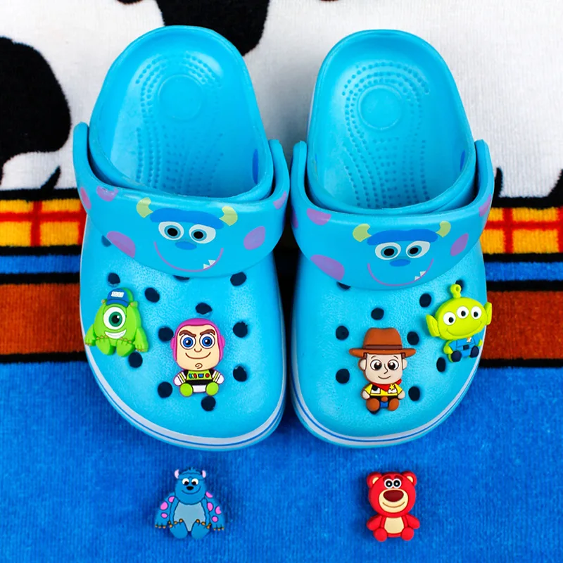 Dijes de Crocs de 1 piezas, accesorios de Toy Story, hebilla de decoración de zapatos, insignias