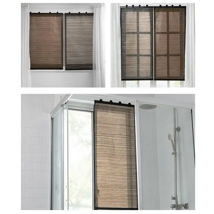 Roller Blinds Hollow Translucent Shades Window Curtains for Home Bedroom Living Room FBE3