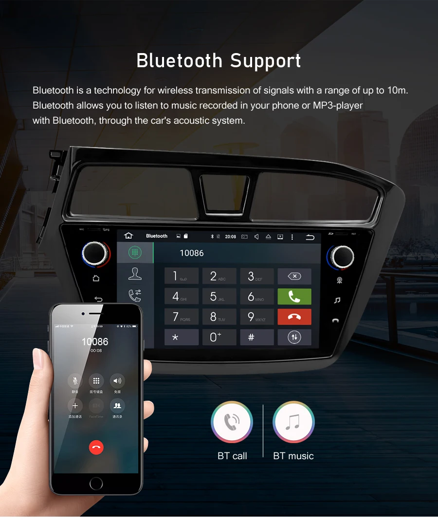 Sale Android 9.0 Car DVD player GPS Navigation Multimedia Stereo For HYUNDAI I20 2015 Auto Radio Audio WIFI Bluetooth Headunit 7